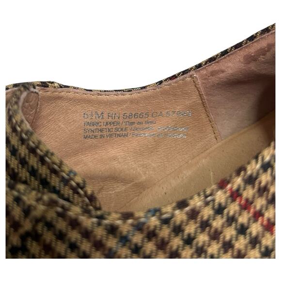 Halogen X Atlantic Pacific Womens 6.5 Brown Oxford Platform Gabriela Plaid - Picture 9 of 11